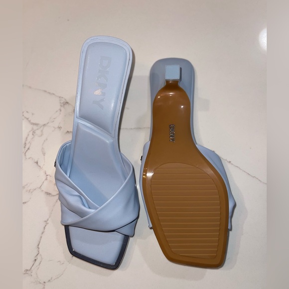 DKNY Women's Blue Heeled Mules - Picture 6 of 7